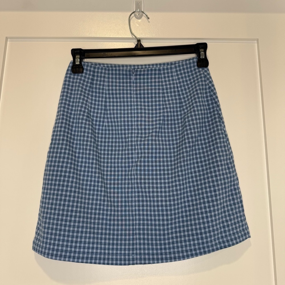 Brandy Melville Blue Plaid Skirt - Picture 4 of 11